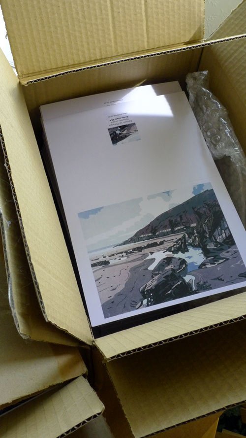 annlprintmaker's tweet photo. That "Ooooo, please - let the colours are Ok" moment when I open boxes of brand new cards. And exhale ....all three are spot on #Presipe #FreshwateEast #hafodGau #artistscards https://t.co/7VON5VeYgB