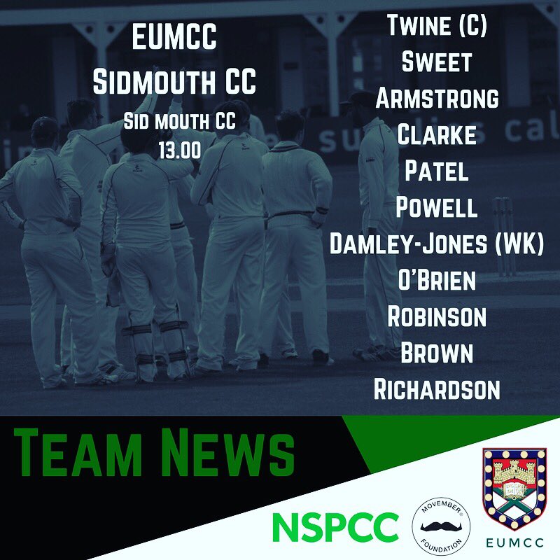 uoemenscricket's tweet photo. π° | TEAM NEWS | A big day for the club as we chase #BUCSgold indoors, whilst crossing our fingers the weather holds off outdoors. π€πΌ
#BUCStrophy starts at 11.30
@SidmouthCC at 13.00
@HEATHCOATCC at 12.30
@ExeterCricket at 13.30 https://t.co/MDVGMJpG66