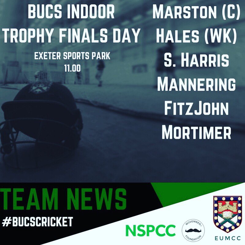 uoemenscricket's tweet photo. π° | TEAM NEWS | A big day for the club as we chase #BUCSgold indoors, whilst crossing our fingers the weather holds off outdoors. π€πΌ
#BUCStrophy starts at 11.30
@SidmouthCC at 13.00
@HEATHCOATCC at 12.30
@ExeterCricket at 13.30 https://t.co/MDVGMJpG66