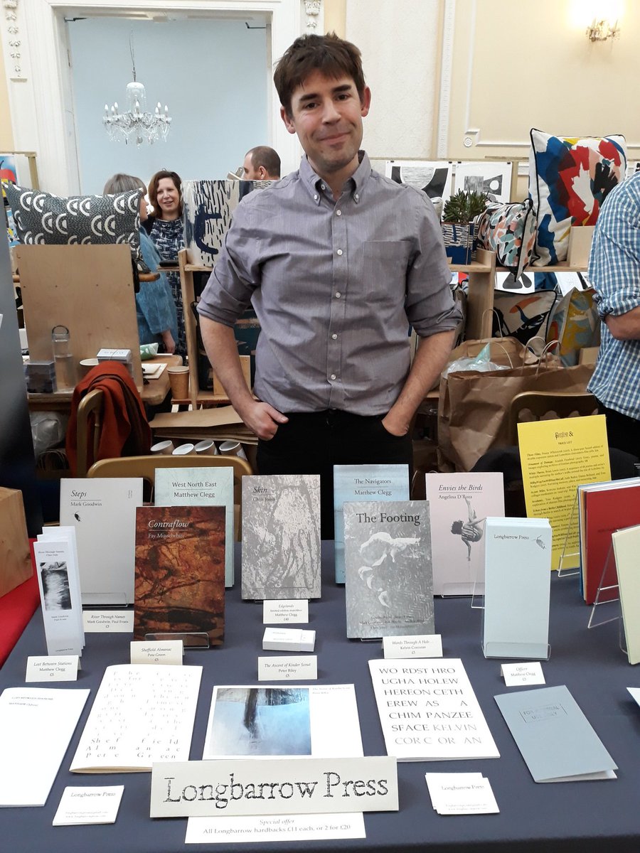 GordianProjects's tweet photo. And here is Brian 'the boy' Lewis aka @HaltThe boyishly boying the @LongbarrowPress stall. #PrintStuff #York https://t.co/zU3i3SGJEG