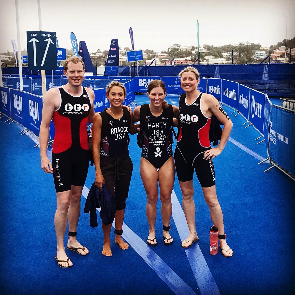 traintravelrace's tweet image. T0 - racked and ready to go - time to smash Corkscrew Hill 😃 @WTSBermuda #raceday