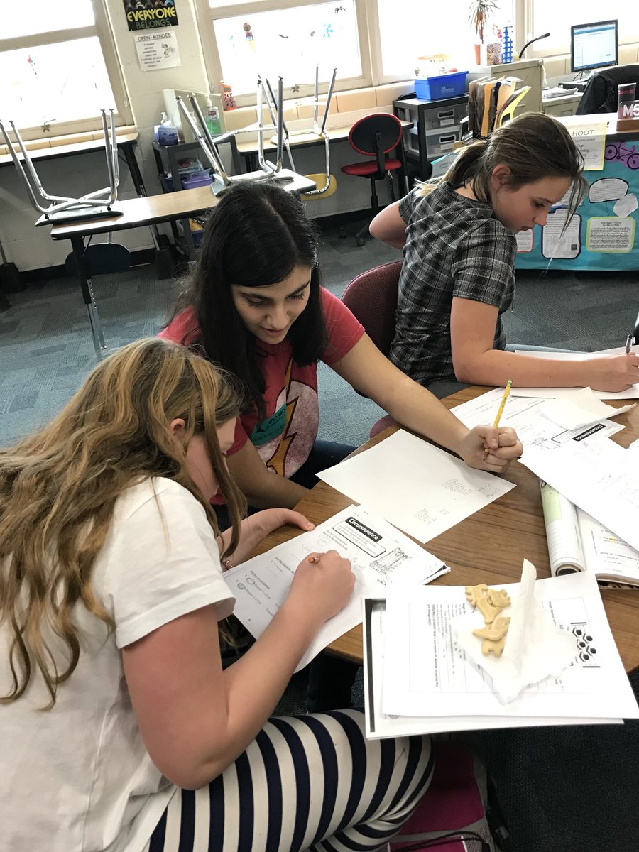 5th Grade #addamslearners get a head start on math homework after school each week with ROMS Honor Society students!