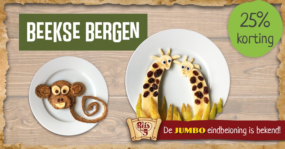 DeReisvan5's tweet photo. Eindbeloning Jumbo campagne is bekend! 
Een piratenhandleiding én een kortingskaartje voor Safaripark @Beekse_Bergen na het voltooien van 16 opdrachten! Hier kun je de dieren in het echt gaan bekijken en avonturen beleven! 🐵 Mis je opdrachten? Meer info: https://t.co/pahxwauBQE https://t.co/a2beJuGNs8