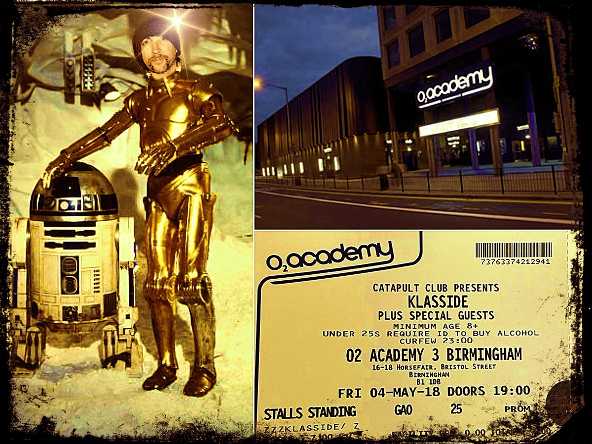 <a href="/KLASSIDE/">KLASSIDE</a> Headline the @o2academybham on <a href="/starwarsday/">Star Wars Day</a> next Friday May 4th, c'mon you know these are the Droids you’re looking for!” So jump to light speed and grab your tickets now!