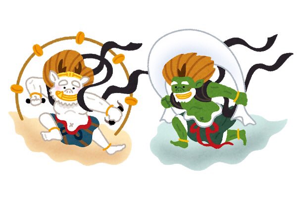 簡易ユーゴ いらすとやで見つけたフリー素材 風神さんを彷彿させるイラスト