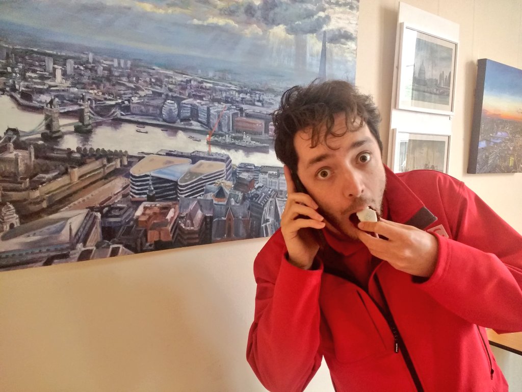 BBCTQ's tweet photo. Danny got his hands on some home made cake at The Old Town Hall in Baldock!

He tried to buy an expensive painting. He couldn't afford it. 

Can he solve his last clue?! https://t.co/nUIQR5xhjQ