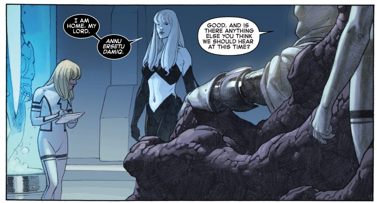 One of those great "... if the black swan is Valaria, this sequence becomes a lot more loaded" scenes.(Secret Wars #6.)