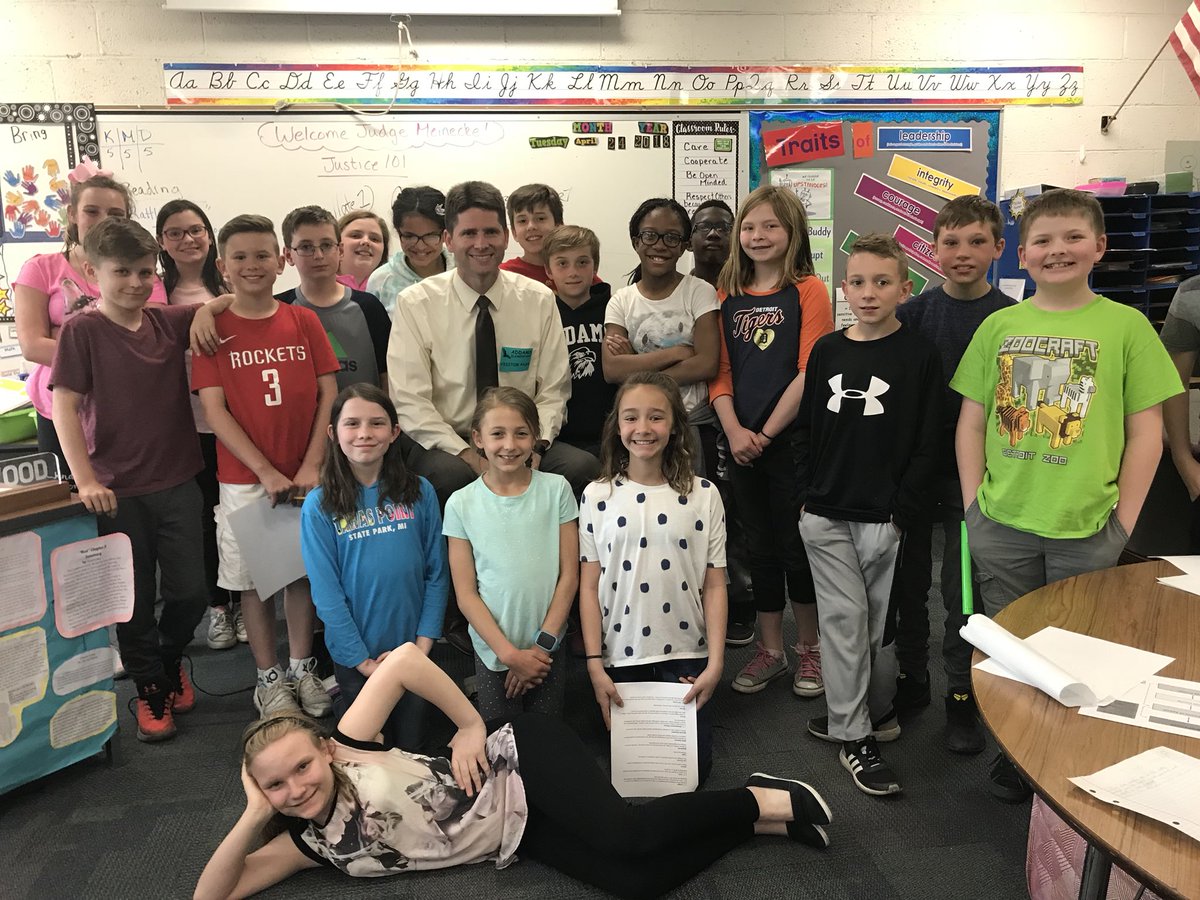Last week  44th District Court Judge Meinecke made the Michigan Judicial System come to life for #addamslearners.