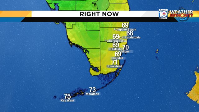 Mild start to the morning. Tune in to Local 10 for the rest of your weekend forecast.  #miami #FLL #FLkeys #flwx https://t.co/jZsoh960EY