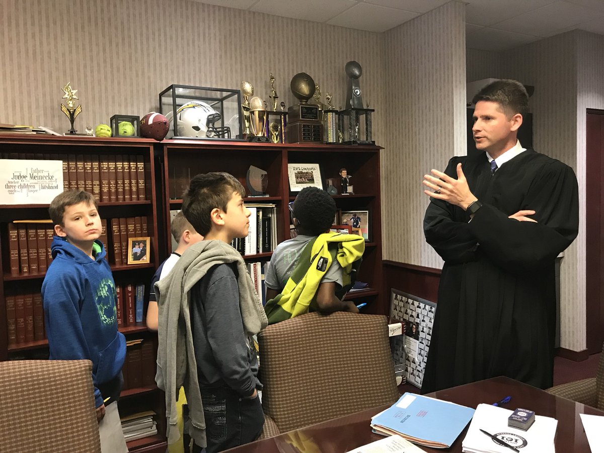 Judge Meinecke made us his guests at the 44th District Court House last week.