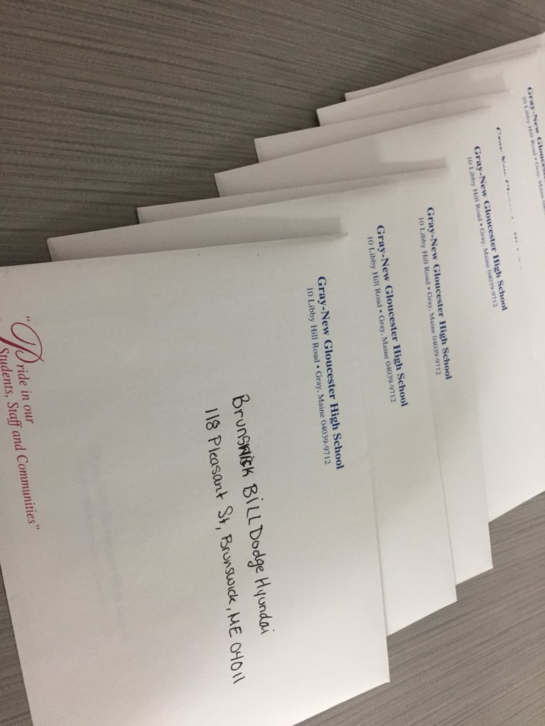 Sending out thank you notes to all our awesome sponsors!!