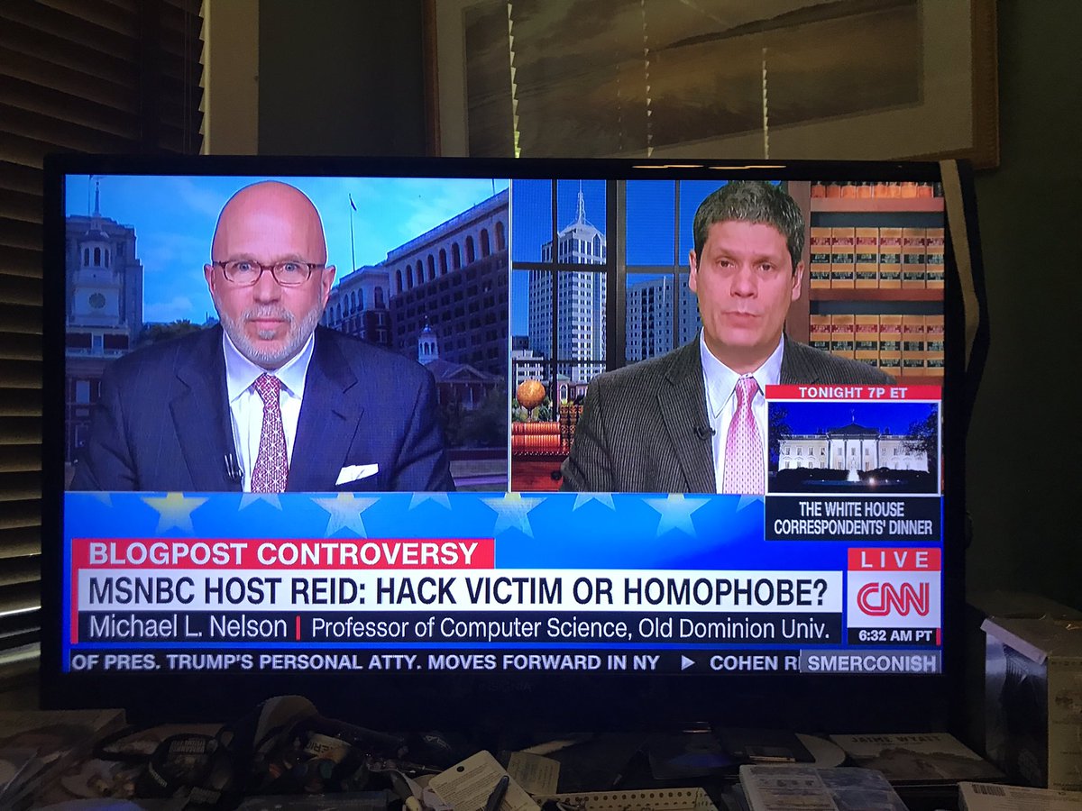 DrDanetteAllen's tweet image. Michael explained web archiving live on CNN this morning. Host Michael Smerconish commented that &quot;I think the professor just made a pretty compelling case...&quot; @WebSciDL @phonedude_mln
