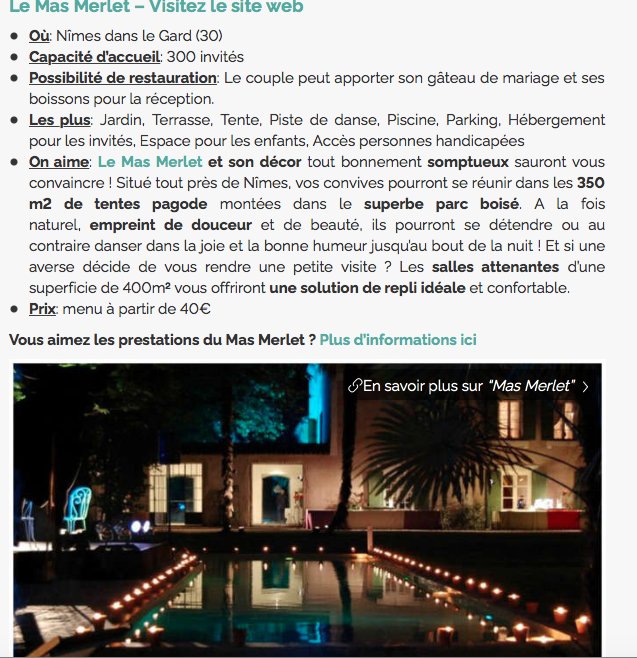 mas_merlet's tweet photo. Le @mas_merlet  élu parmi les plus beaux domaines dans le #Gard pour votre #Mariage par #Zankyou!
https://t.co/PCIn5wLMUK
https://t.co/cW9BttBSVi https://t.co/oH5HNaTQgB