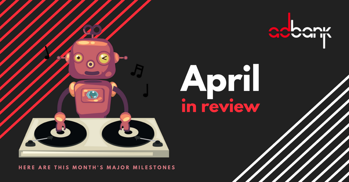 adbanknetwork's tweet photo. #Adbank April 2018 In Review: Here's What Happened This Month https://t.co/oocExvUx6U $ADB #blockchain #cryptocurrency https://t.co/jcICEP8iDO