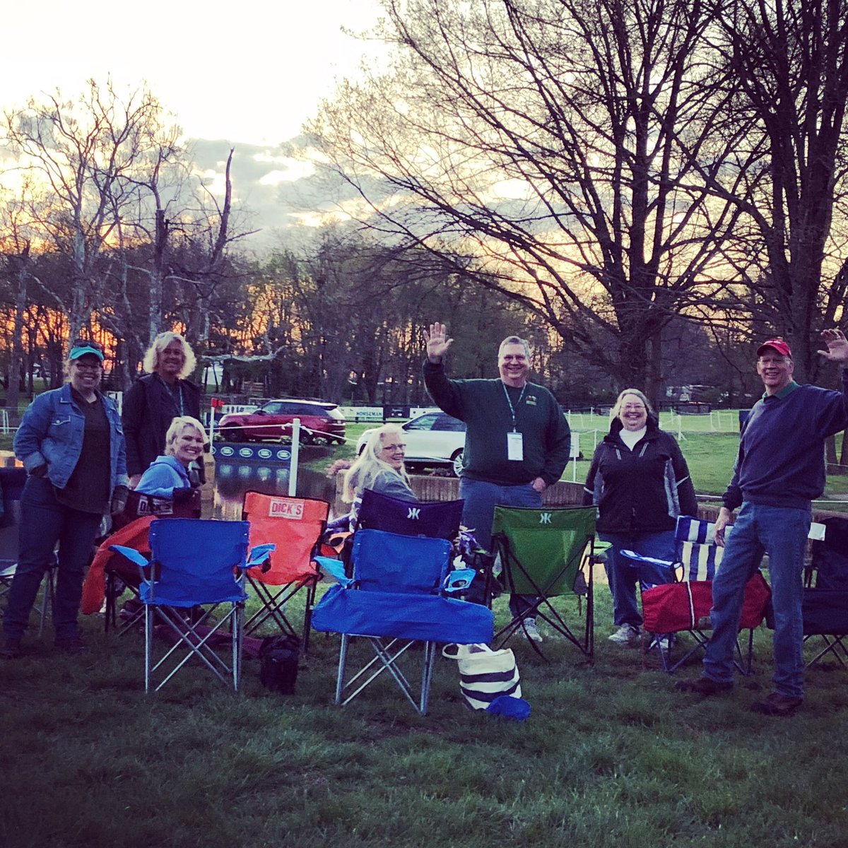KyThreeDayEvent's tweet photo. Good morning from the Land Rover Head of the Lake! It's Cross-Country Day! Ride times start at 11. You should be here! #BestWeekAllYear ##BESTFansAllYear #LRK3DE https://t.co/CPXLbfQkTA