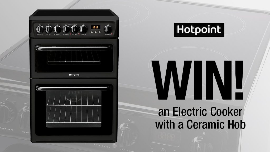 HughesDirect's tweet photo. Be sure to enter our latest competition to #WIN a @HotpointUK Electric Cooker with a Ceramic Hob!
Simply follow us @HughesDirect &amp; RT 🍀🎁
Ends 02/05/18, Ts&amp;Cs apply - https://t.co/CnneDWTnDR https://t.co/Flmc64jaJX