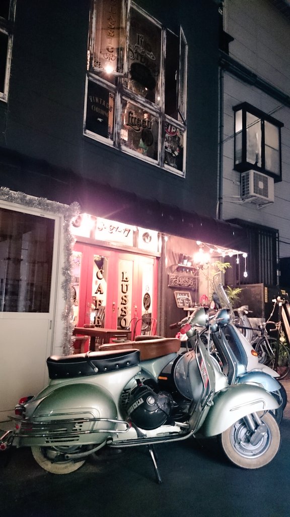 antique_cube's tweet photo. #150GS #160GS の2台でLUSSO CAFEなう♪(´―｀)タコライス♪ウマ―！ https://t.co/yPUOdvgAel