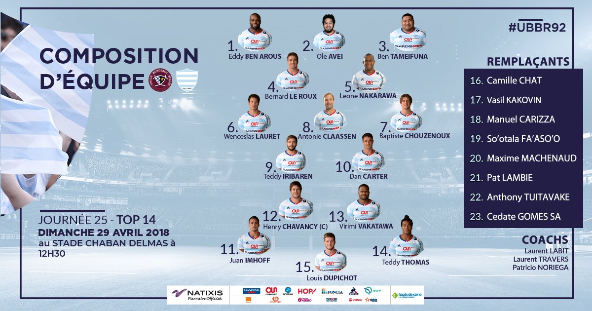 25ème journée : UBB / Racing Db3ogUzW0AAdADb