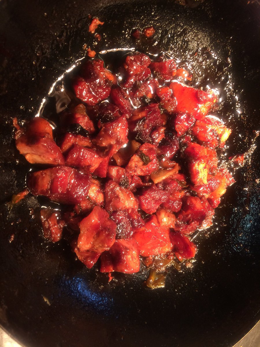 The Dun Cow (@duncowhornton) on Twitter photo Beautiful piece of Belly Pork from <a href="/wykhamp/">Wykham Park</a> : braised in the wok for 2 1/2 hours with Shaoxing rice wine, soy sauce, sugar, spring onion and ginger to reduce to a sweet, sticky melt in the mouth dish - served with rice Beautiful piece of Belly Pork from <a href="/wykhamp/">Wykham Park</a> : braised in the wok for 2 1/2 hours with Shaoxing rice wine, soy sauce, sugar, spring onion and ginger to reduce to a sweet, sticky melt in the mouth dish - served with rice