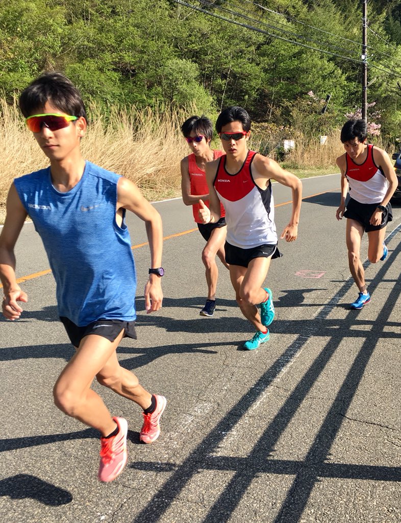 Honda 陸上競技部 こんばんは 強化合宿での練習風景です Honda陸上競技部 松村優樹 足羽純実 佐野広明 原法利