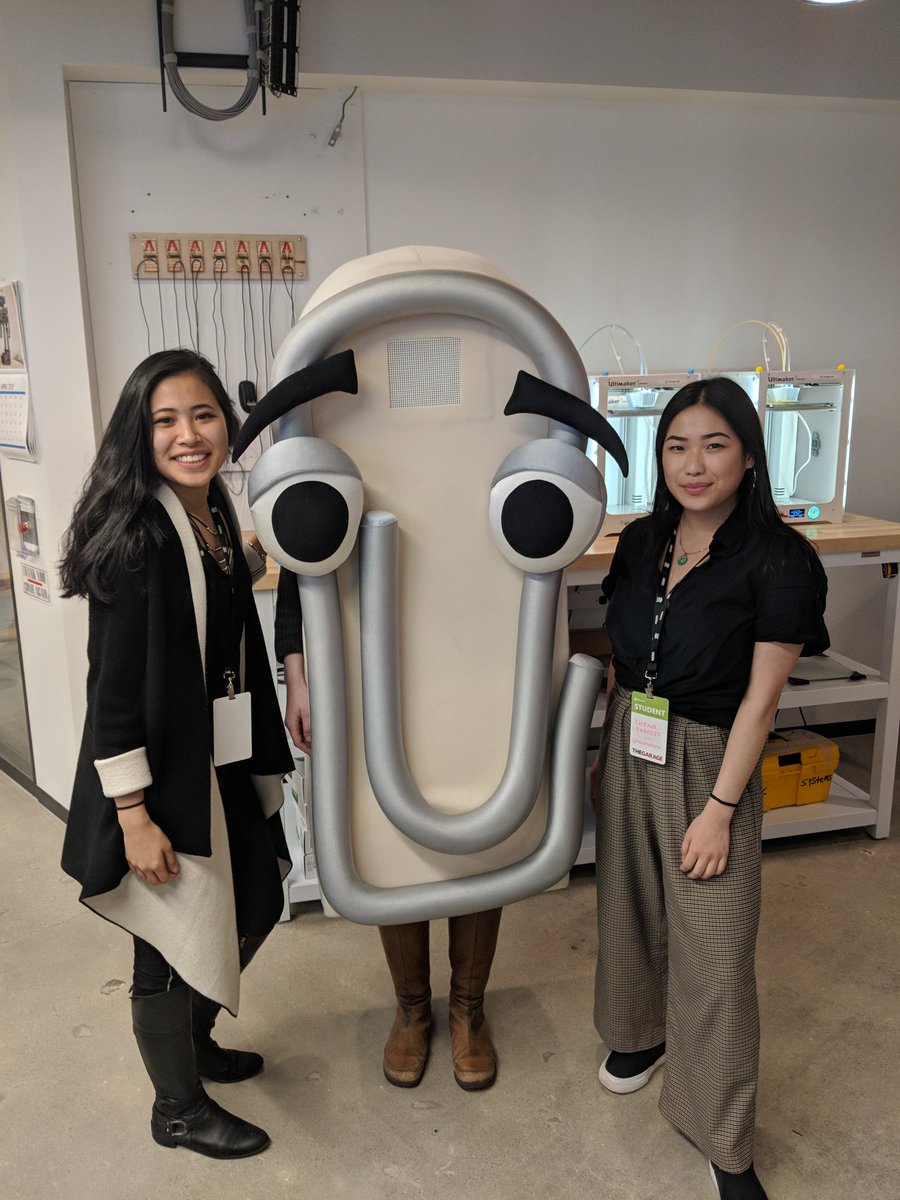 Met Clippy last night at @MSNewEngland University Night at the Garage! Throwback to the days of Ravie and Curlz MT #GarageatNERD