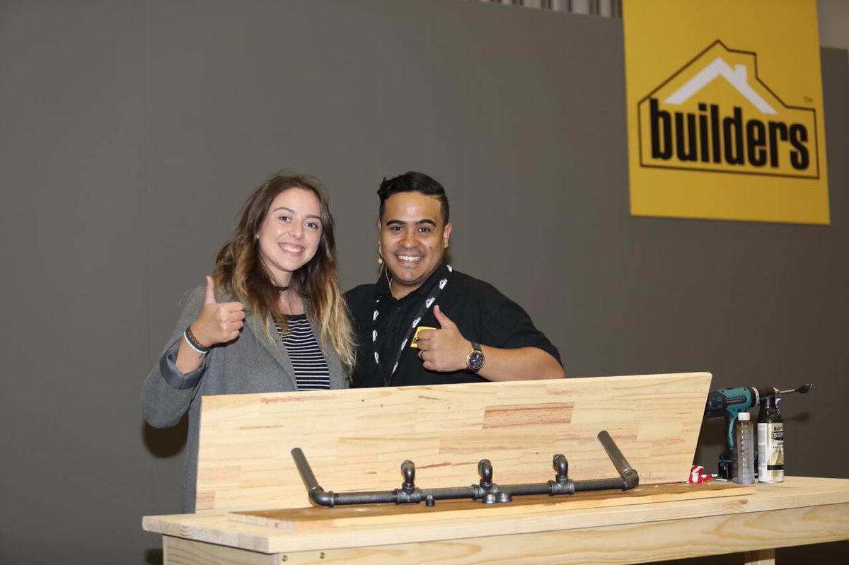 BuildersSA's tweet photo. .@Ryan_TheDIYGuy makes making plumbing rack look so easy, wouldn’t you agree? #BuildersDecorexCPT18  #decorexcpt18 https://t.co/wzYYTtiUlz