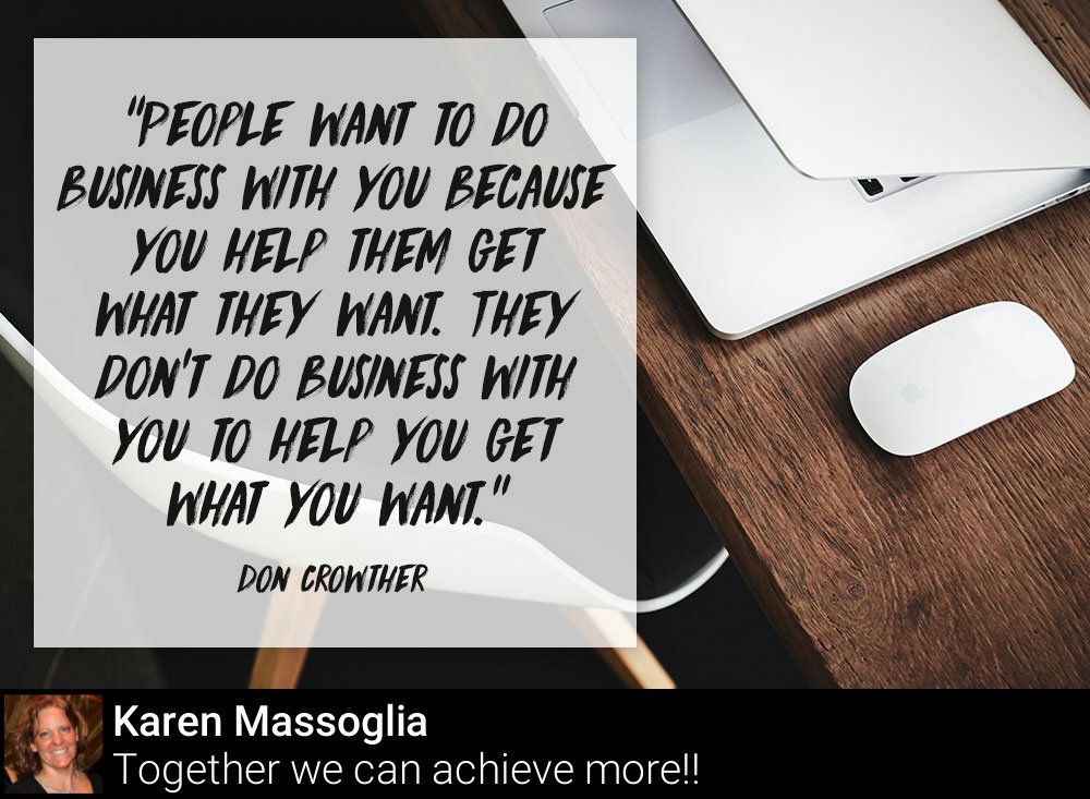 Be enthusiastic about the customer’s benefits from the purchase, not you!