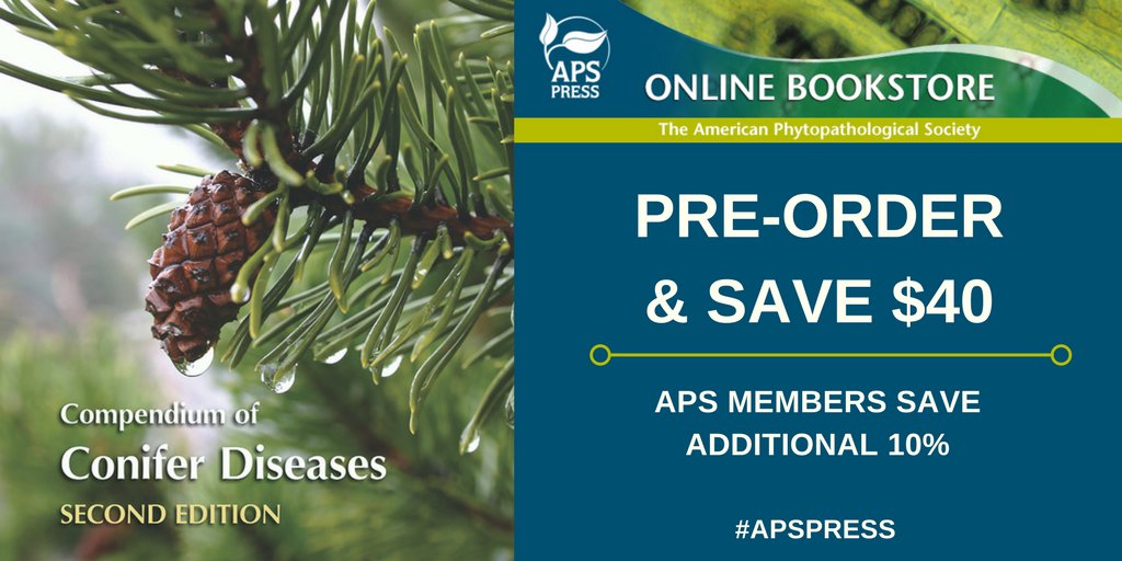 plantdisease's tweet photo. Save when you #PreOrder your copy today of @plantdisease’s updated & revised "Compendium of #Conifer #Diseases & #Pests, 2nd Edition"! Hurry! Pre-order savings end May 1st >> https://t.co/hYzzpy6q7g #APSPRESS https://t.co/ijCOr7yave