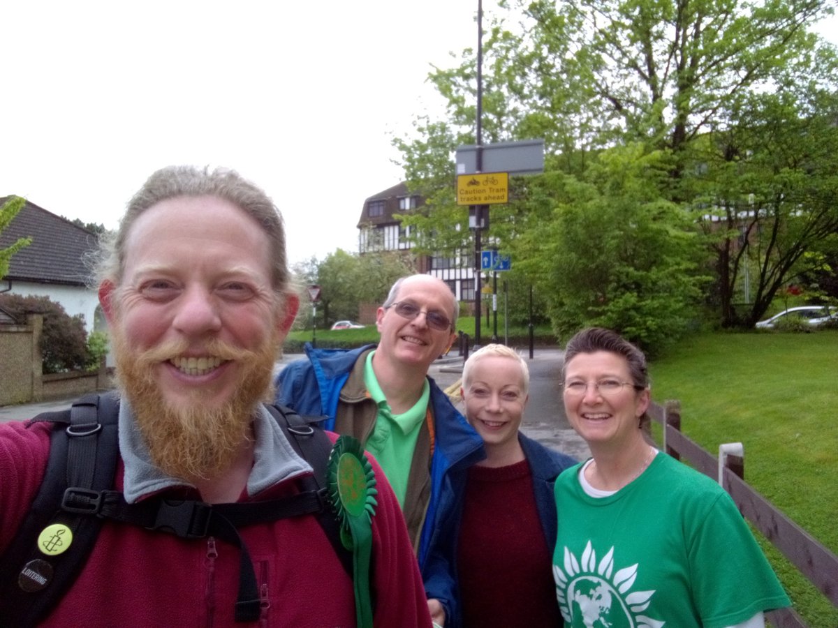Happy people out campaigning to make Croydon happier.

#votegreen2018