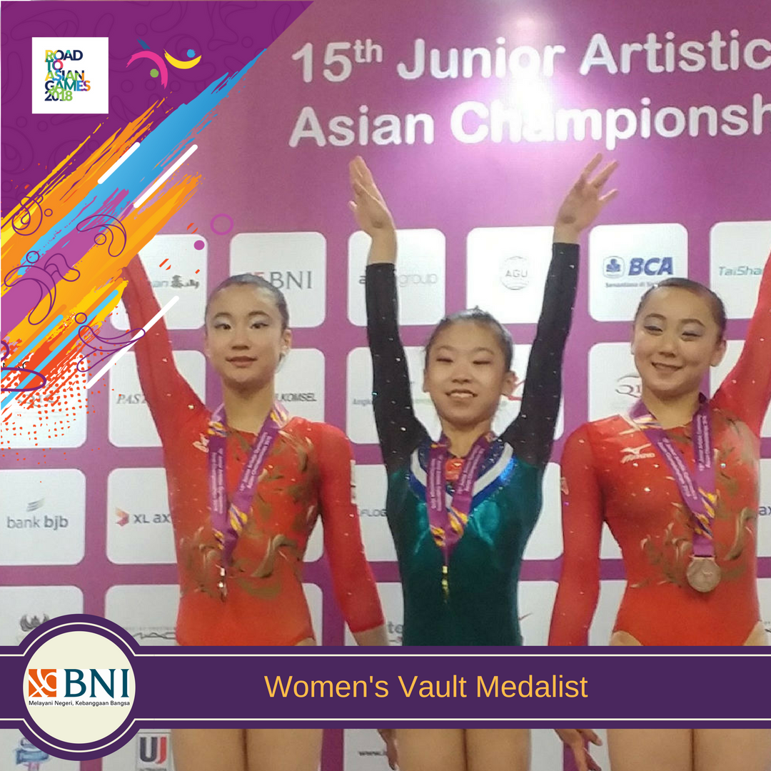 ina_gym's tweet photo. Congrats to Qi Qi (China) - Gold, Niiyama Ayumi (Japan) - Silver, and Miyata Shoko (Japan) - Bronze.
#InaGym #JAGAC2018 #RoadtoAsianGames2018 https://t.co/JyxktK8LtL