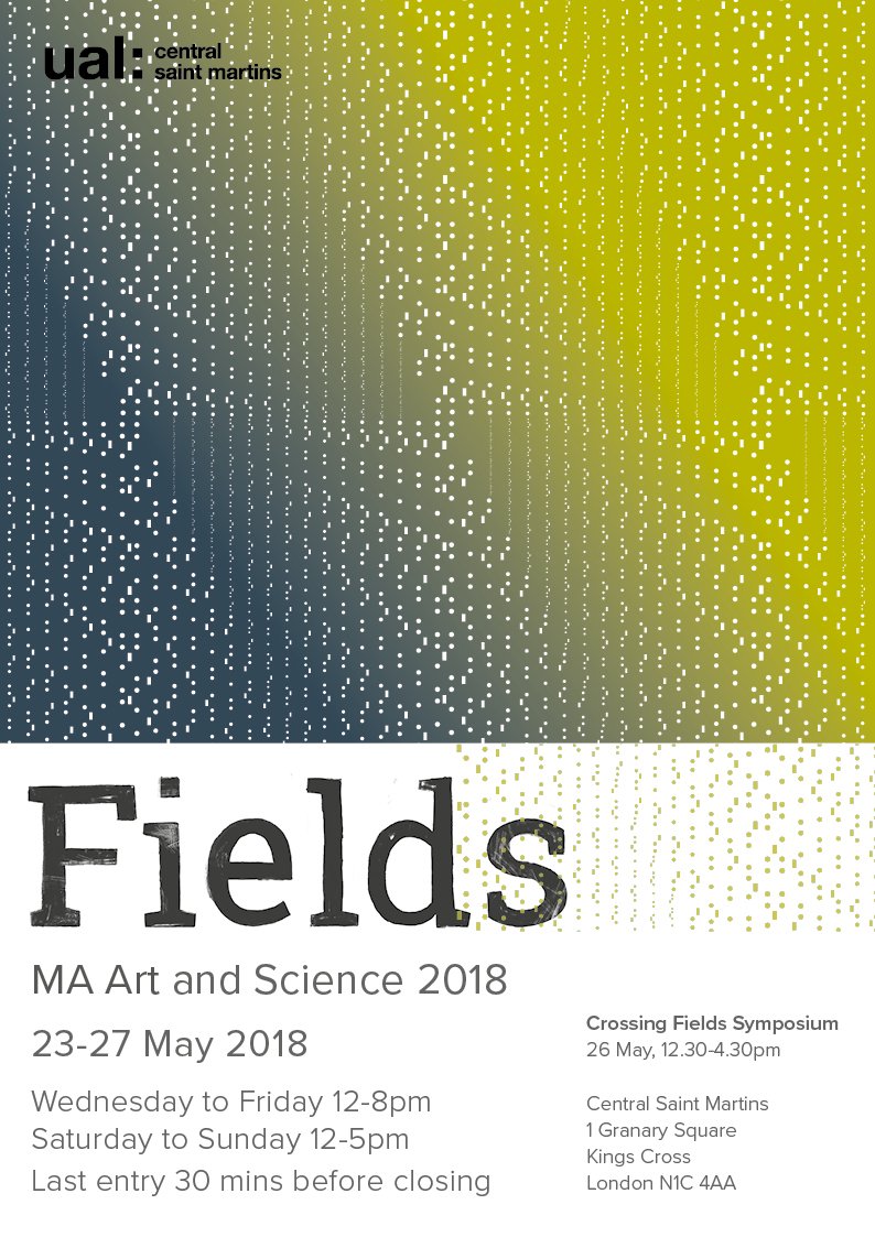 artsciencecsm's tweet photo. We are happy to invite you to MA Art and Science final years Degree Show! Register at our Facebook event here : https://t.co/aZ24gxDSsY …
@CSM_news @CSM_MAFineArt @UALPGCommunity #csmemerge #csm #artandscience #csmdegreeshow #fineart #art #fields #ual https://t.co/nyrSVmk4aA