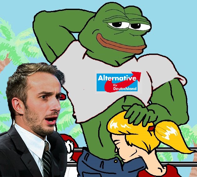 NorikNordlicht's tweet photo. Die #ReconquistaInternet ist ein voller Erfolg. #LiebeIstRechts und bleibt rechts und Böhmermann sagt: "#PepeBleibtRechts", denn zuschauen ist seine Leidenschaft. #FreePepe https://t.co/ayzAom8CX8