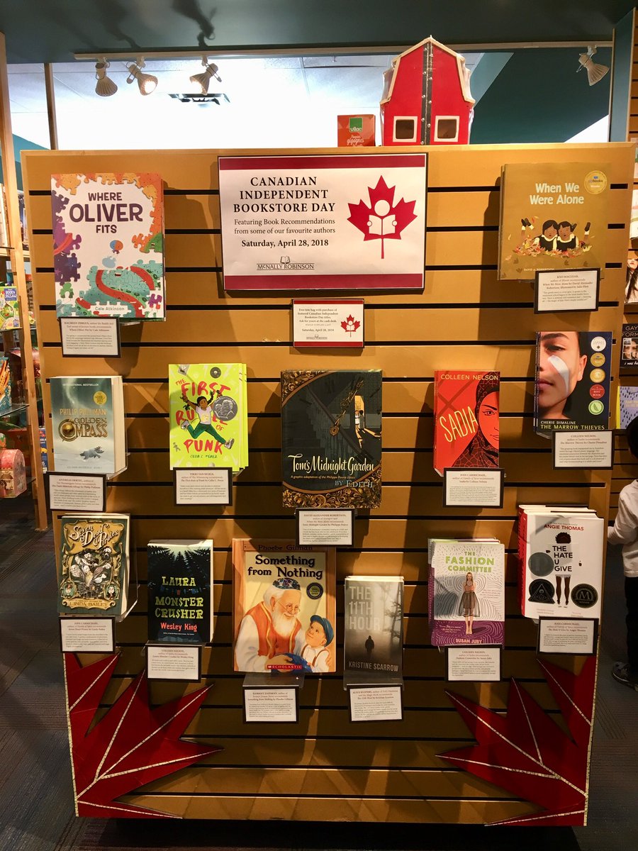 MyrcAward's tweet image. Happy Canadian Independent Bookstore Day to @mcnallyrobinson! #IndieBookstoreDay #supportlocalbookstores