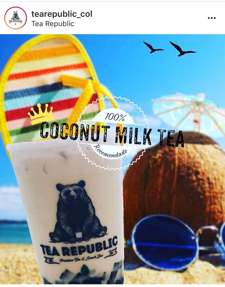 teaRepubliccol's tweet photo. Feliz fin de semana Tea People!! Los esperamos para ofrecerles el mejor té de #Bogotá #premiumbubbletea Pídelo por @RappiColombia sino quieres salir de casa #tealovers https://t.co/TRHXECPUzA