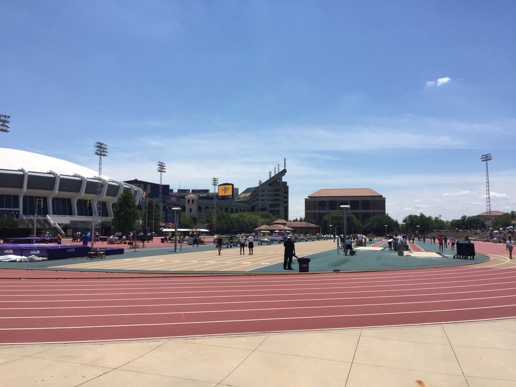 GlenroyGilbert's tweet photo. Bright and ☀️ for our 🇨🇦 Athletes to compete at the #LSUInvitational https://t.co/i33iUo3Piz