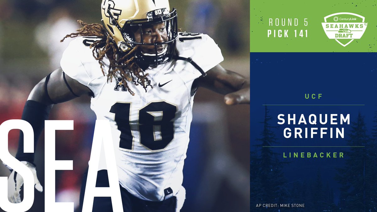 Seahawks's tweet image. Welcome to the family, @Shaquemgriffin!! 

#SeahawksDraft #AgainstAllOdds