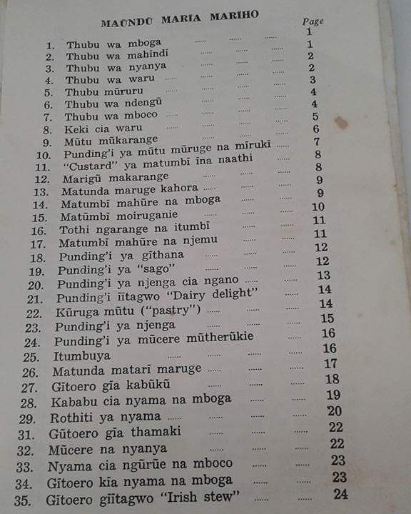 doctah254's tweet photo. A kikuyu recipe book from the archives This thing of kikuyu and poor dishes didn't start yesterday. What is number 8 surely? https://t.co/xD4MBrM9rj