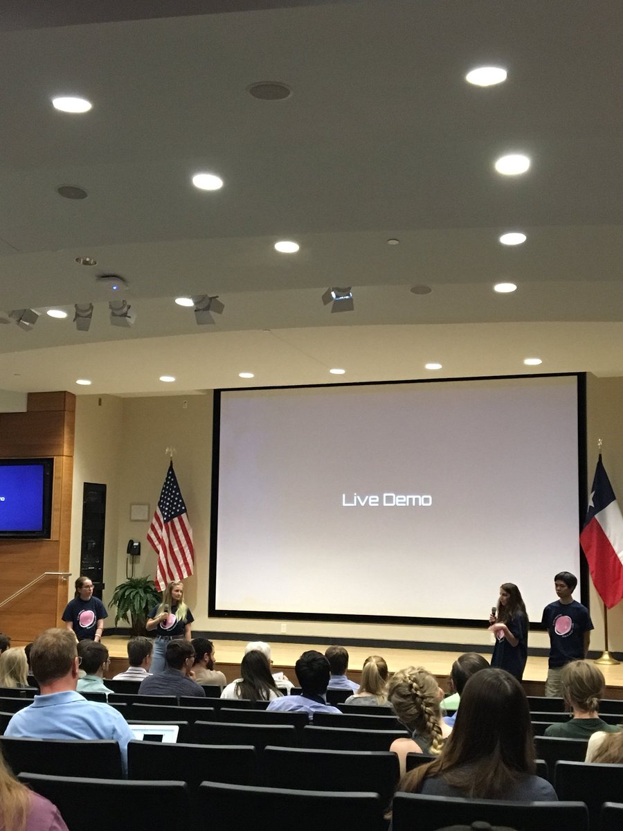 RyanChandlerTV's tweet photo. @theothrapp says they improve upon Netflix and other recommendation systems because they combine media platforms - matching your book interests with your movie interests #UTDemoDay https://t.co/MK90vknbb1