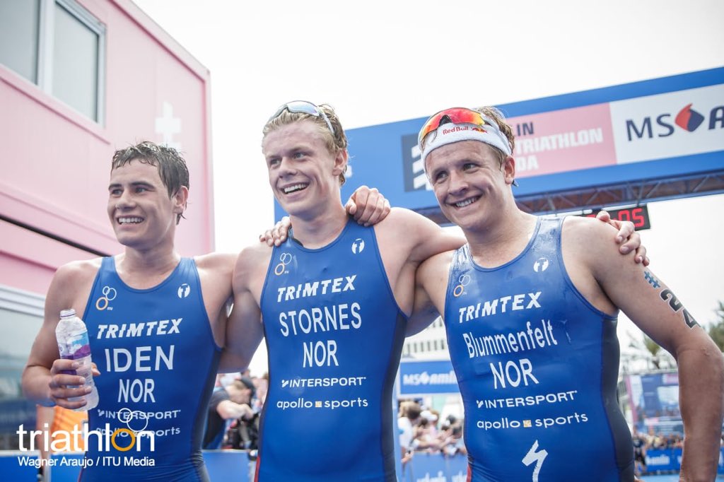 History being made! Norway sweeps the #WTSBermuda as the first country to ever sweep a men’s WTS podium! Congrats to Casper Stornes, <a href="/kristianblu/">Kristian Blummenfelt</a> &amp; Gustav Iden on the 🥇 🥈 🥉 🇳🇴 🇳🇴 🇳🇴