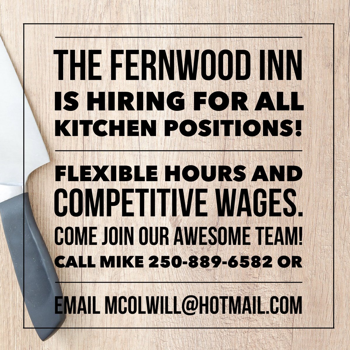 WE ARE HIRING! Get in touch with our GM Mike if you want to join our team! Feel free to retweet! 👍🏽