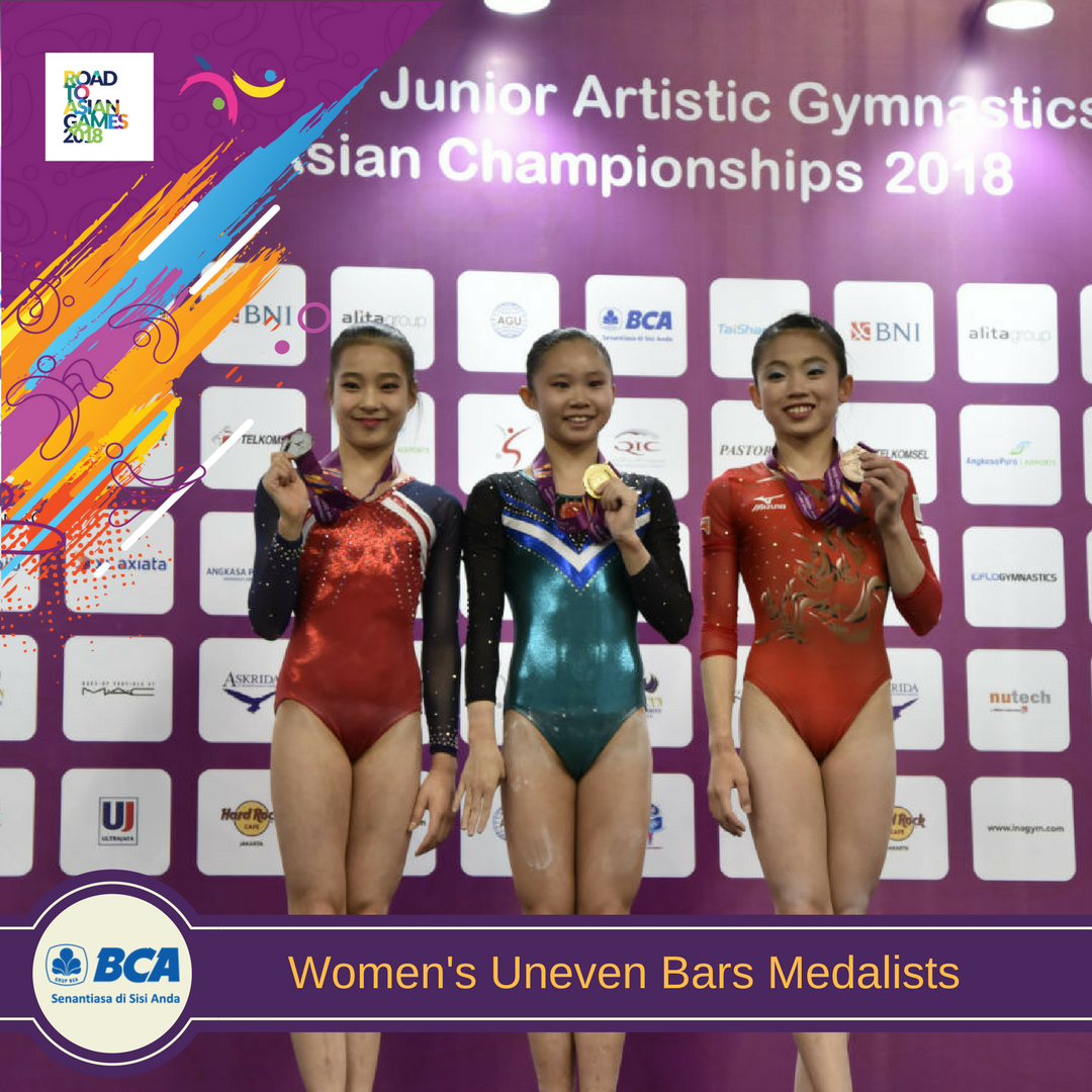 ina_gym's tweet photo. Congrats to Yin Sisi (China) - Gold, Lee Yunseo (Korea) - Silver, and Ikeda Haruka (Japan) - Bronze.
#InaGym #JAGAC2018 #RoadtoAsianGames2018 https://t.co/ae5AXD3jQz