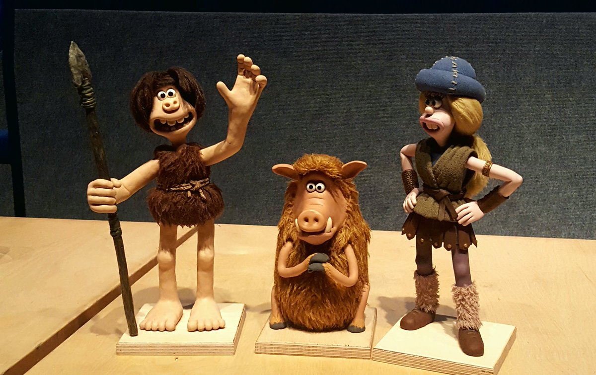 SculptDouble's tweet photo. Really enjoyed watching @earlymanmovie again with @LauraTofarides at @CardiffAnimFest, followed by a fascinating talk by @ernyberny explaining all the work that went in to it. Also amazing to finally meet these guys-
#cardiffanimfest18 https://t.co/MeqNJs7fJ6