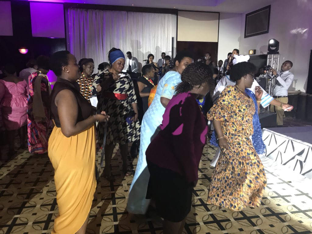 MEtiebetMD's tweet photo. Did you know that 63% of Rwandan parliamentarians are women? Delegations from #Rwanda #Kenya #Senegal celebrating with the original #electricslide @Milliegeza @MaryRobinsonCtr @skochmehrin @Assita_Kanko @esmeraldadereth #WPLAfrica #MIFKigali @WPLGlobalForum @MSDforMothers https://t.co/U7BxNzZGaH
