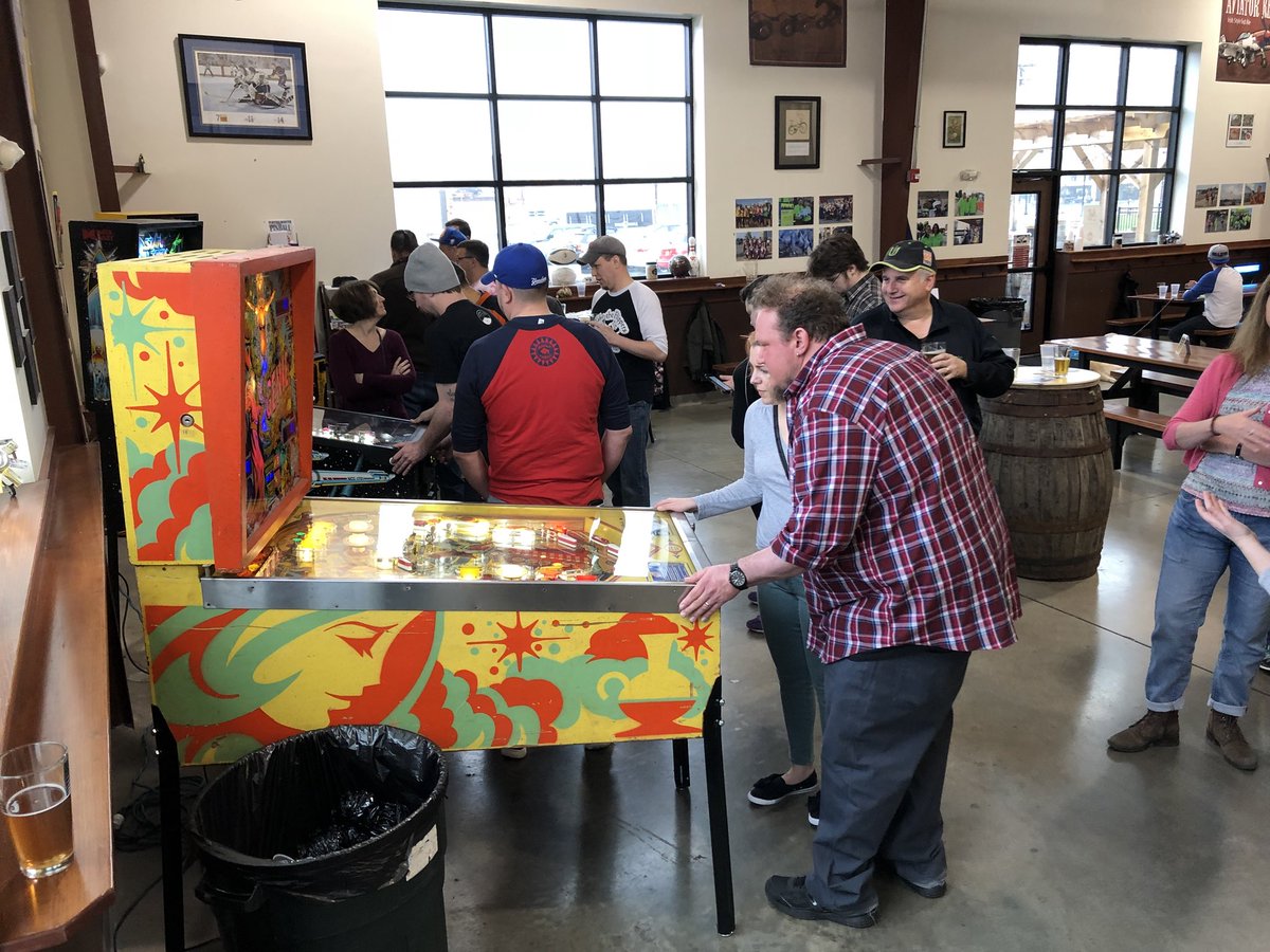 buffalopinball's tweet photo. The split flipper battle is under way for @PathofPlay Day! #playingforautism #buffalopinball https://t.co/QGKApYV1rR