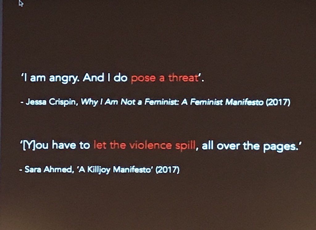 raym0ndwilliams's tweet photo. more violent manifesto rhetoric from a feminist perspective in @julianisland ‘s slides https://t.co/JhVr1LEbdm