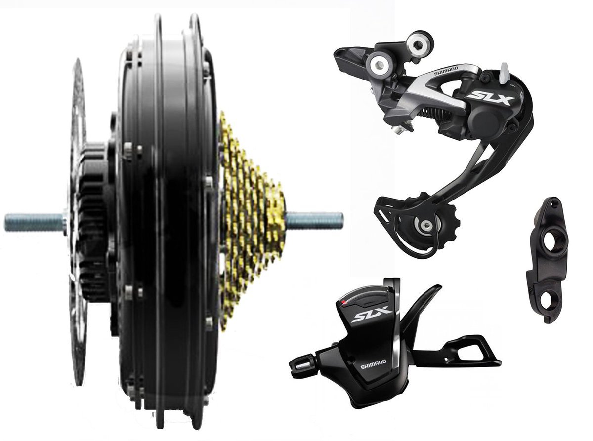 EVCorsa's tweet photo. The EV Corsa 10 speed model features Shimano SLX components which are very durable, light and backed by our 3 year manufacturer warranty.  

#evcorsa #shimano #slx #ebike #ten #speed #bike #ebike #fast #fun #practical #commute #nosweat #citybike #perfect #machine #lastmile #ride https://t.co/wQtXGX4i2Z