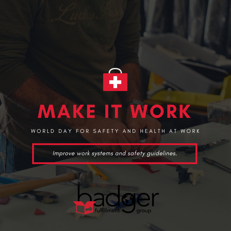 Today is World Day for Safety and Health at Work. Pay attention today to see what your company can improve.