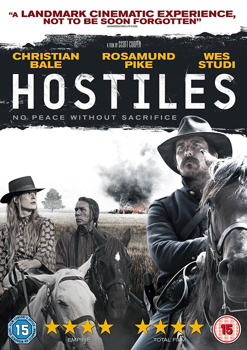 IFI_FilmShop's tweet photo. New to DVD and available at the IFI Shop, Hostiles starring Christian Bale. https://t.co/DfSqzGZ8Ft