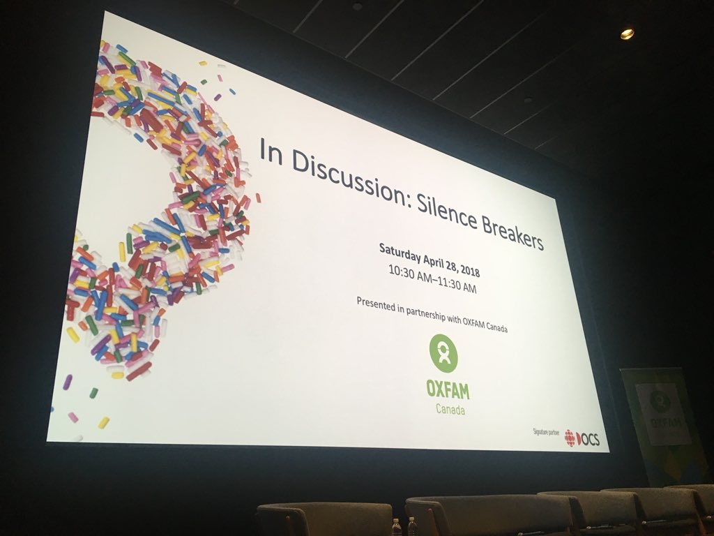 Mayssamz's tweet photo. Humbled to be speaking @oxfamcanada #SilenceBreakers #HotDocs25 with incredibly brave women who show stories of struggle &amp; hope from around the world. Stay tuned for more! https://t.co/0MPBJOkURl