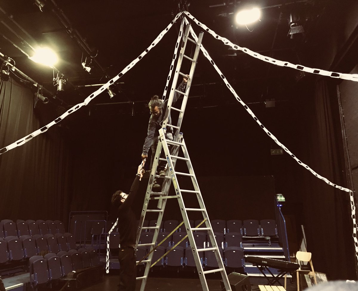 SaraJAlexander's tweet photo. The spirit of peaceful co-operation & creation alive and well during our tech @YorkTheatre this afternoon! Looking forward to meeting all the folks later with @BellaHeesom #MyWorldExploded @MRManagementLDN https://t.co/zTfYX3CQGx